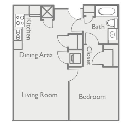 a floor plan of a bedroom apartment